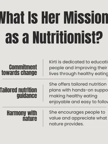 My mission as a nutritionist is simple. I am committed to educating people, offering tailored guidance that makes healthy eating enjoyable, and fostering a deep respect for what nature provides.