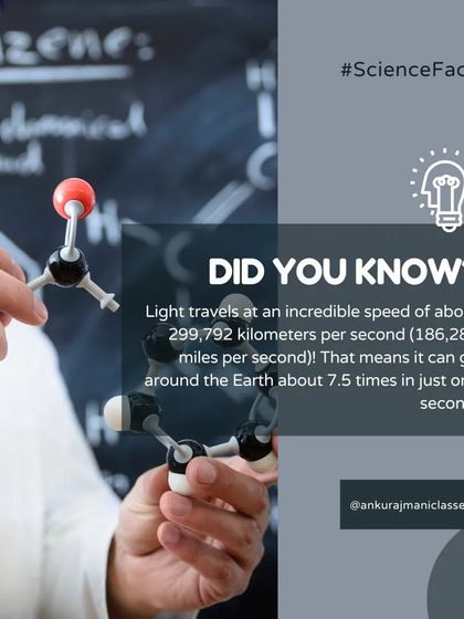 Did you know light can travel around the Earth 7.5 times in just one second? Fun science facts like these make learning more engaging.