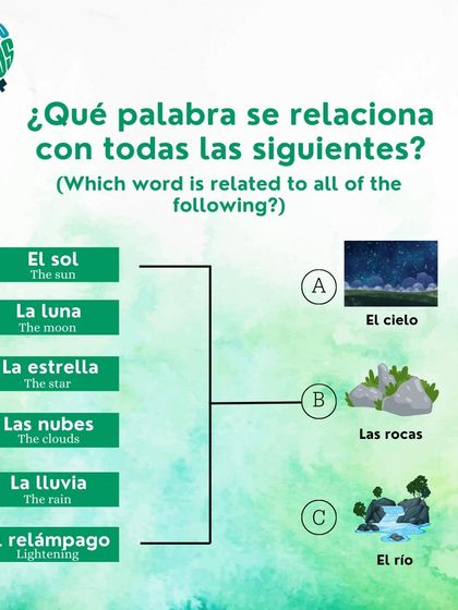 Can you find the connecting theme? Match the list of Spanish words like 'sol' and 'luna' to the correct category.