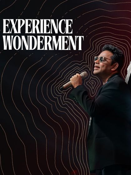 The lead graphic for the "Experience Wonderment" social media campaign, featuring a powerful image of A.R. Rahman. This serves as the visual anchor for the entire promotional series.