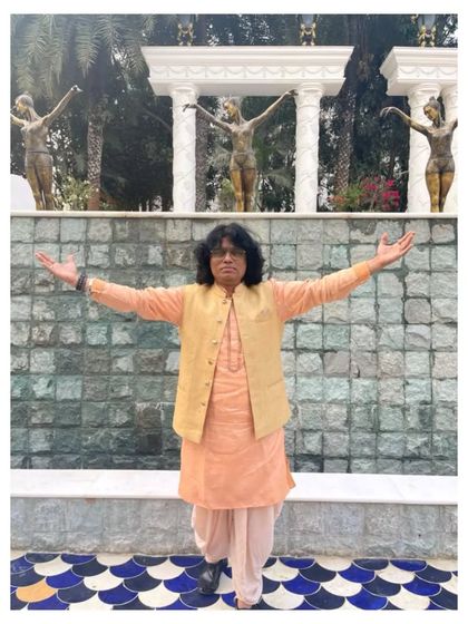 A moment of joy and gratitude in Hyderabad. Performing with the Sitar Symphony is always a fulfilling experience.