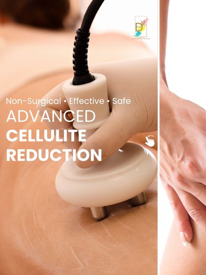 This is a close-up of our advanced cellulite reduction technology at work. The device is non-surgical and safely targets the underlying structures that cause dimpling, helping to smooth and firm the skin.
