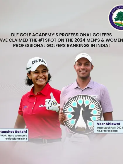 We celebrate our professional golfers Hitaashee Bakshi and Veer Ahlawat, who have achieved the number one rankings in India for 2024. Their success is a testament to the dedication and high-performance environment we foster at our academy.