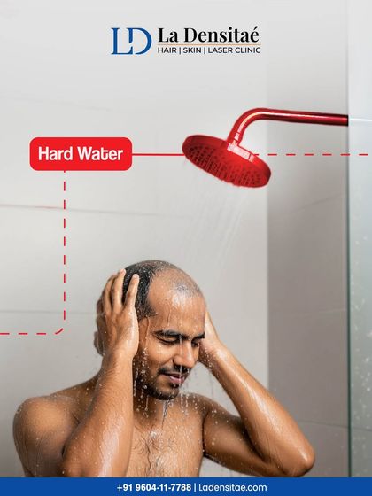 The water you shower with can harm your hair. Hard water contains minerals that build up on your scalp, making it dry and causing hair to become brittle and weak. Using a shower filter or doing a final rinse with clean water can protect your hair from this damage.
