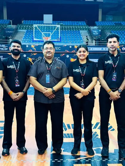 As part of the INBL Table Officials team, under the guidance of Mr. Norman Isaac. The grind isn't just on the court; it's also at the scorer's table.