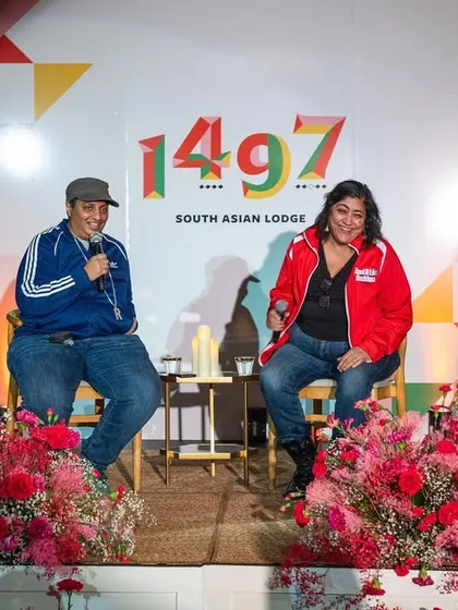 On stage for a panel discussion at the 1497 South Asian Lodge. I love these opportunities to sit down and talk about the intersection of culture, community, and art, sharing stories and ideas with other creators.