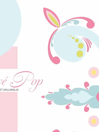 The title card for my 'Pavé Pop' collection. This series is all about soft, geometric shapes and a dreamy colour palette, offering a modern take on classic tile motifs.