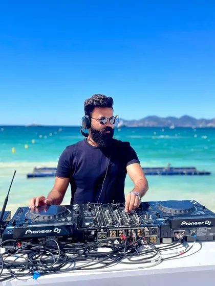 Spinning a set on the beach in Cannes, France. The vibe was just perfect with blue skies and great music. Taking my sound international and playing at beautiful locations like this is an incredible experience.