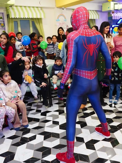 These images showcase the variety of themes and fun activities we offer, from Candyland and Paw Patrol to our exciting racing and basketball games. We are your ultimate party destination.