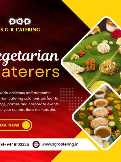 We provide delicious and authentic vegetarian catering solutions perfect for weddings, parties, and corporate events. This collage shows different styles of our traditional meal service.