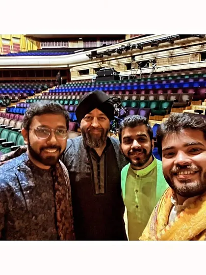 A pre-show selfie at the Darbar Festival. The excitement and camaraderie backstage are palpable.