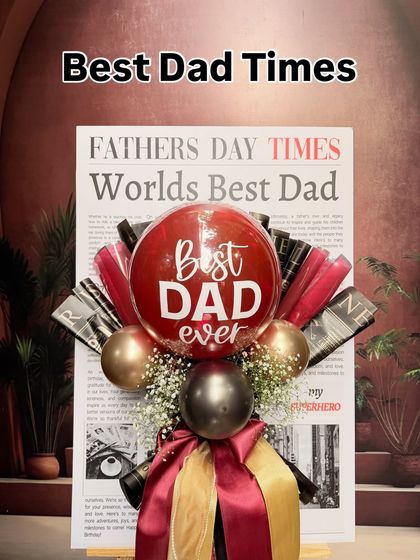 The "Best Dad Times" giant balloon card is a fun and creative way to celebrate. The newspaper-style background makes him the "World's Best Dad" in a tribute he can proudly display.
