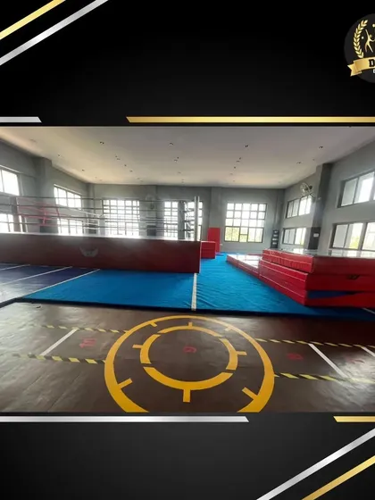 Another angle of the action training center, showing the floor markings used for agility drills and specific movement patterns. This is where functional fitness comes to life.