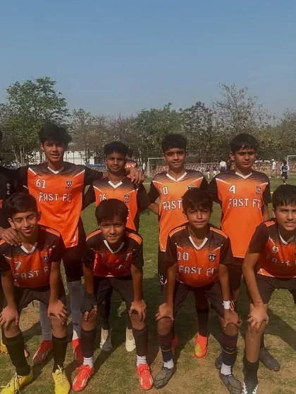 Our U13 Fast FC Red team after a convincing win in their league match.