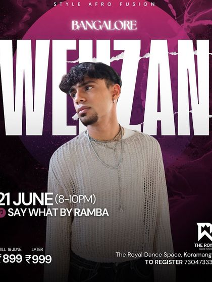 Another version of the announcement for Wehzan's Afro Fusion class.