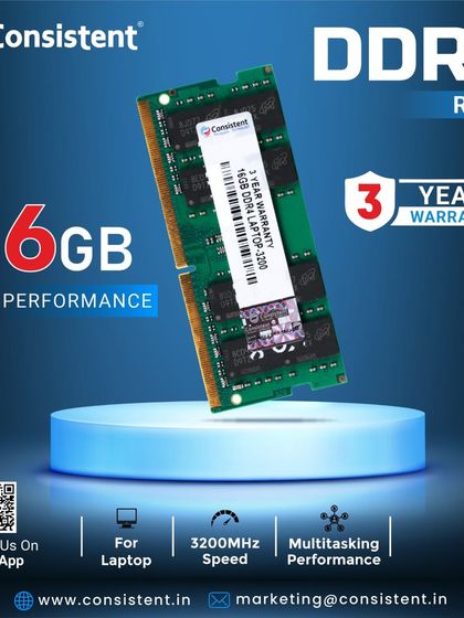 Boost your laptop's capabilities with this 16GB DDR4 high-performance RAM. Operating at 3200MHz, it's perfect for handling demanding applications, creative work, and gaming on the go, all with a 3-year warranty.