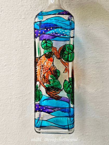 Nidhi - Hand-Painted Home Decor & Accents Upcycled Bottle Art photo 7