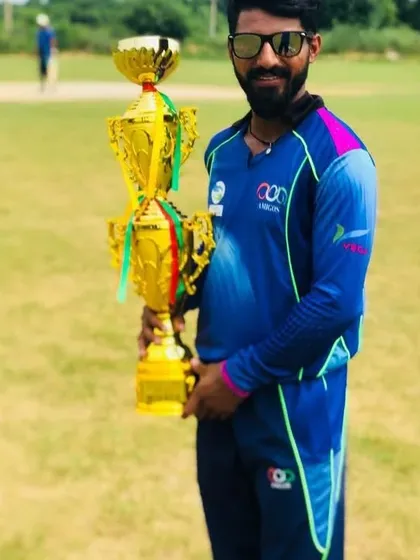 Victory! One of our senior players holding the championship trophy after a dominant win in the Goswami Ganesh Dutt Tournament. Success in prestigious local tournaments is a cornerstone of our club's identity.