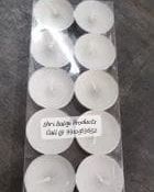 Another view of the 8-pack tea light PVC box. It keeps the candles neatly arranged and makes for a professional presentation.