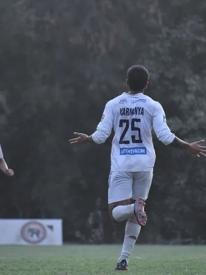 The pure joy of a goal celebration. This image captures the passion and emotion that fuels our players on the field.