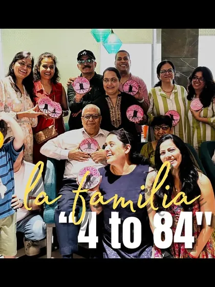 This picture says it all: "La Familia, 4 to 84". Art truly has no age limit. I was so happy to host this beautiful family get-together where everyone from the youngest to the eldest painted together.