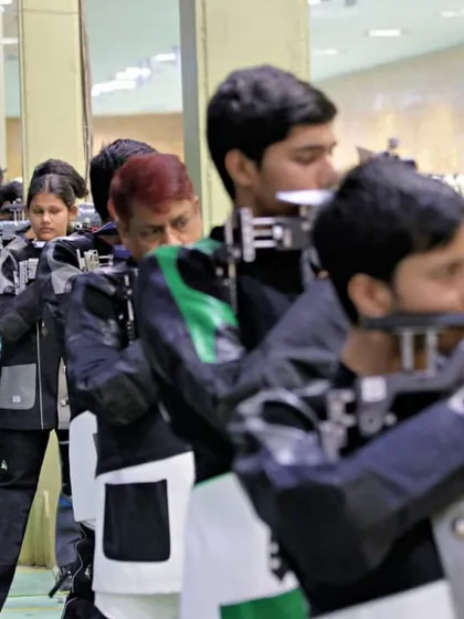 This is what true focus looks like. A full line of rifle shooters at one of my championships, each one in the zone. I make sure the environment is professionally managed so every athlete can find this level of concentration and perform at their best.