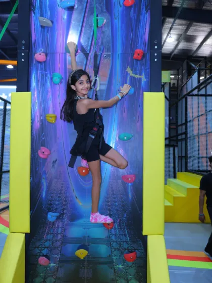 Reach new heights on our indoor climbing wall! Fully equipped with safety harnesses and padded flooring, it's a fantastic way for kids to challenge themselves and build confidence.