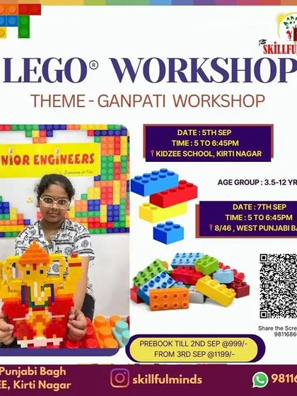 Building more than just models, we're building imagination. Our LEGO® Ganpati workshop combines engineering and devotion, where kids construct their own idols and festive scenes. It's a unique, hands-on way to celebrate Ganesh Chaturthi.