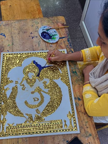 BrainArt Studio - Adult Art & Craft Workshops Tanjore Painting: The Royal Art photo 23