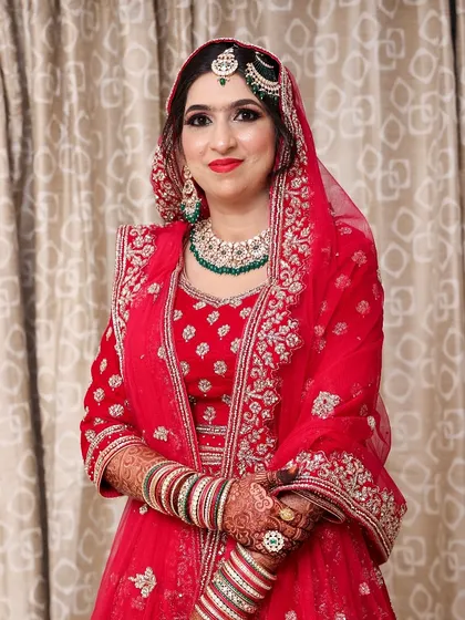 A happy and confident bride ready for her big day. My goal is always to make you feel comfortable and beautiful, and Sidra's smile says it all.