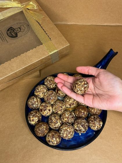 My Toasted Cashew & Coconut Ladoos are a crowd favorite. These vegan energy balls are made with the finest Medjool dates and are completely raw and gluten-free, making for a perfectly healthy and delicious bite.
