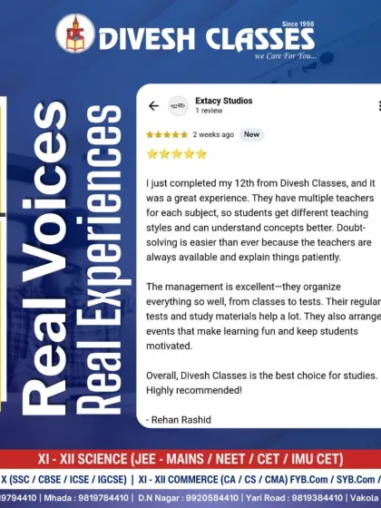 "Doubt-solving is easier than ever because the teachers are always available and explain things patiently." This is what our students say. We provide multiple teachers for each subject to offer different teaching styles and ensure concepts are understood completely.