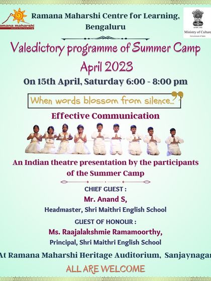 Ramana Maharshi Centre for Learning - Youth Programs & Summer Camps Our Annual Ramana Summer Camp photo 22