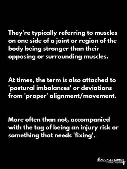 The obsession with "fixing" imbalances is misplaced. Asymmetries are naturally occurring and have no clear link to injury risk or performance in healthy individuals. Focus on getting stronger overall, not on achieving perfect symmetry.