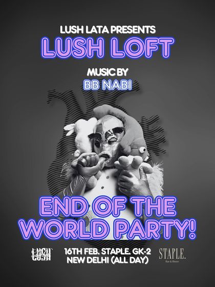 The artist poster for BB Nabi, showcasing the playful and weird energy we encourage at Lush Loft. It’s a space to be yourself and enjoy music you won't hear in a typical club.