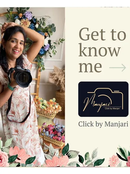 A little "get to know me" post! I'm Manjari, the photographer behind the lens, and I'm passionate about capturing the magic of motherhood.