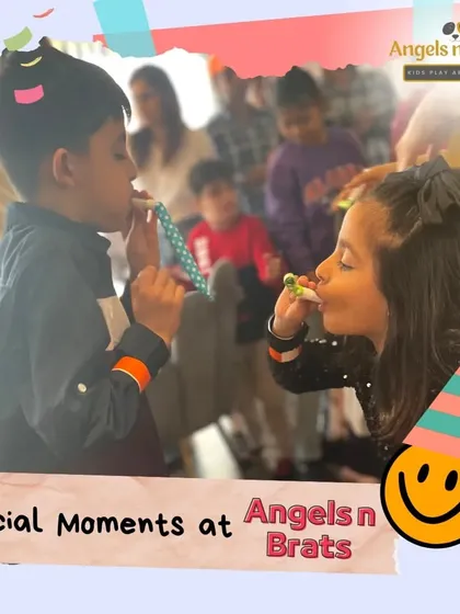A little friendly competition with party blowers. We organize classic party games and activities that get all the kids involved and laughing together.