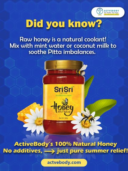 Did You Know Raw Honey is a Natural Coolant? While many think of honey as warming, raw honey actually has cooling properties. I recommend mixing it with mint water or coconut milk to soothe Pitta imbalances and provide pure, natural summer relief.