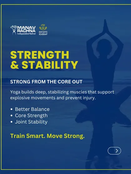 Strong from the core out. Yoga builds deep, stabilizing muscles that support explosive movements and are crucial for injury prevention in any sport.