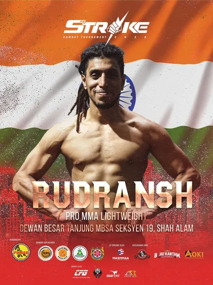 This is the call to battle. A professional fight poster for my fighter Rudransh. All the training, all the sacrifice, it all leads to this moment.