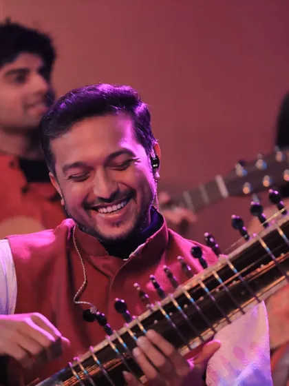 A moment of joy on stage with the Anirudh Varma Collective. I have been a part of this band since its inception and I say with pride, "I'm from AVC."