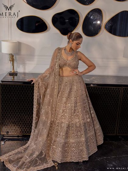 Meraj Couture - Luxury Occasion Wear Gilded & Golden Lehengas photo 10