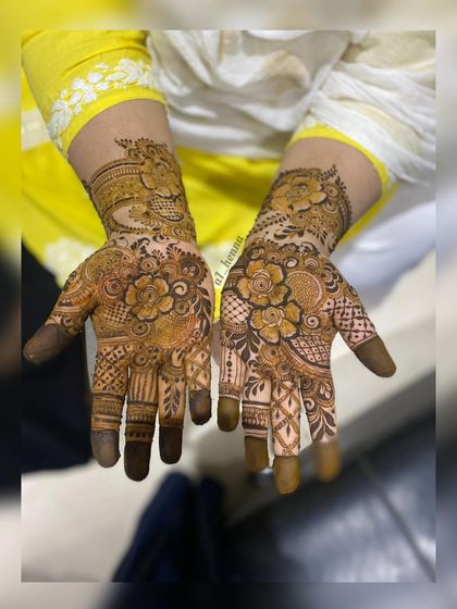 A beautiful floral design with a yellow background, perfect for a haldi ceremony or spring festival.