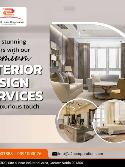 Our premium interior design services add a luxurious touch to any home. This graphic shows examples of our work in living rooms, kitchens, and bedrooms, all designed to create stunning and cohesive interiors.