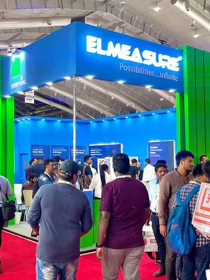 A wide shot of our bustling booth at the EL-Asia Expo 2024. The high footfall reflects the strong interest in our Make in India metering and power solutions.