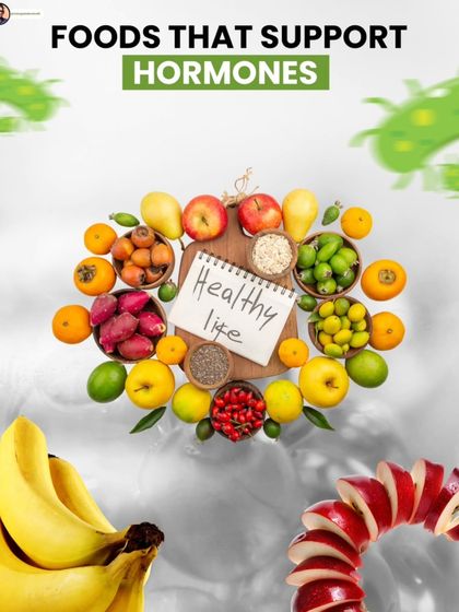 A visual spread of healthy foods that support your hormones, emphasizing a natural, whole-food approach to a healthy life.