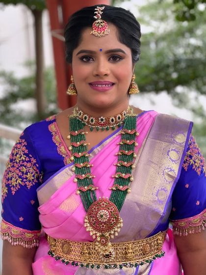 A beautiful smiling portrait of the happy mother.