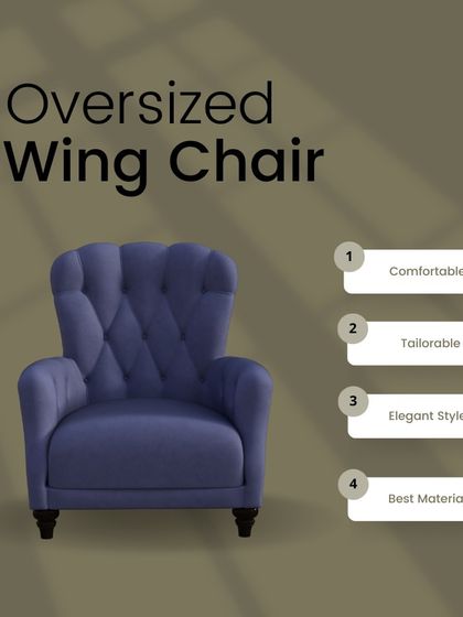 This oversized wing chair offers a perfect blend of bold design and ultimate relaxation, making it an ideal focal point for a cozy reading corner.