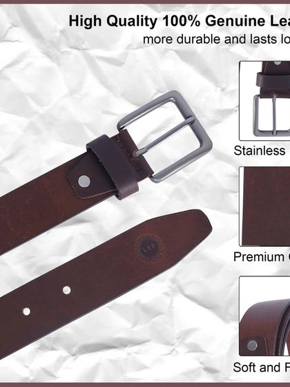 An infographic for the same belt, detailing its quality.