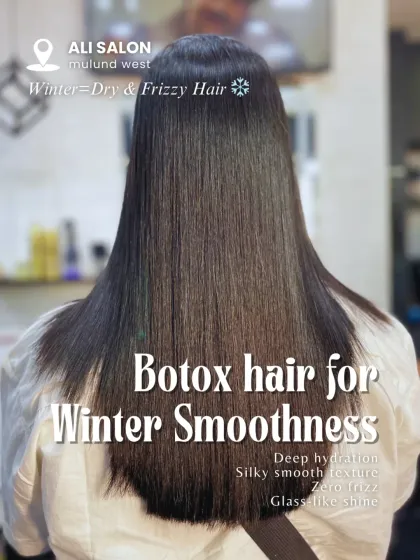 Winter weather can make hair extra dry and frizzy. Our Hair Botox treatment is the perfect solution, providing deep hydration for a silky smooth texture and a glass like shine that fights winter dullness.